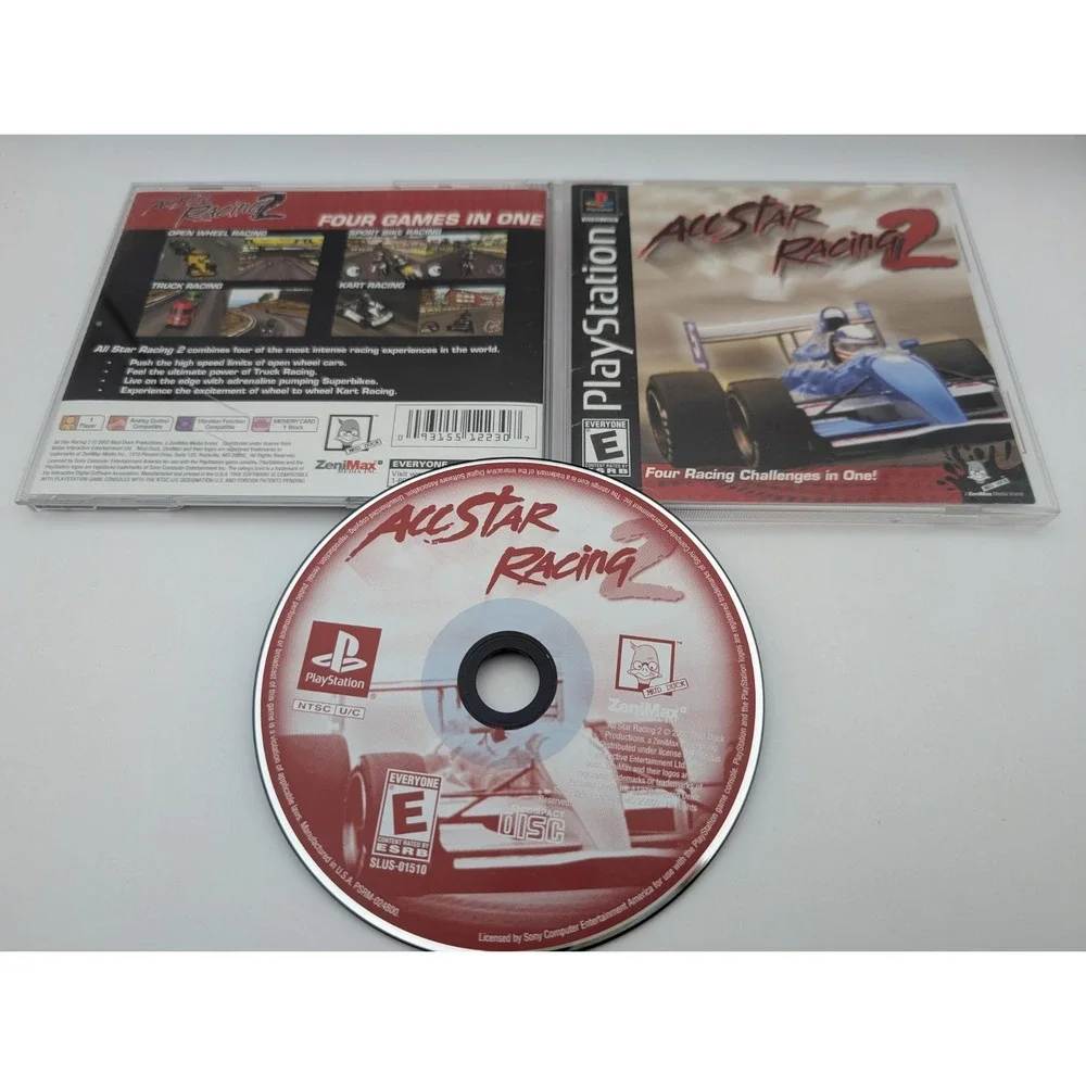 All Star Racing 2 Black Label PlayStation PSX PS1 Complete With Reg NM Disc